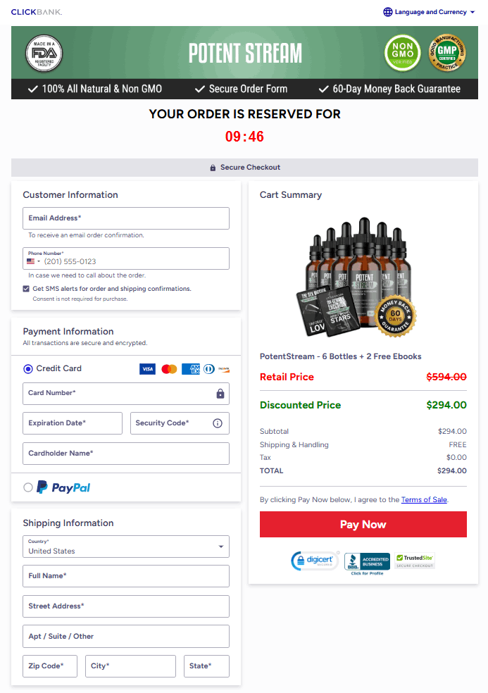 PotentStream Checkout